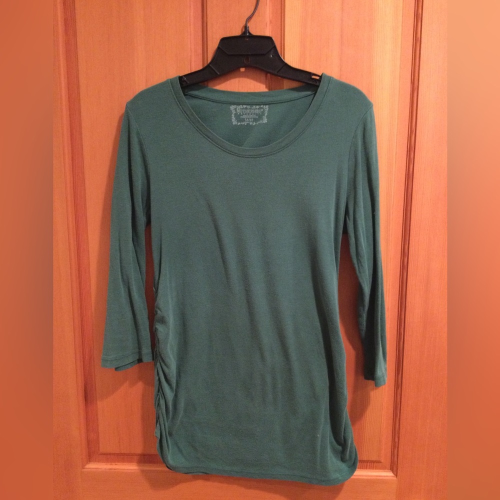 Motherhood Maternity green shirt 3/4 sleeve